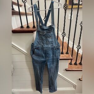 Free People Medium Blue Denim Overalls Size 25